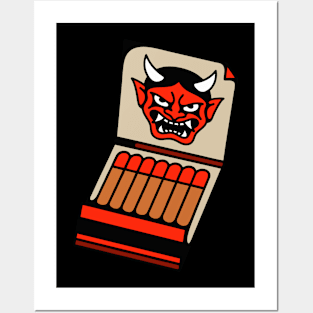 Hannya oni in matchbook Posters and Art